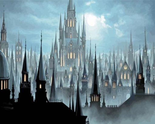 Creepy Gothic Castles Paint By Numbers