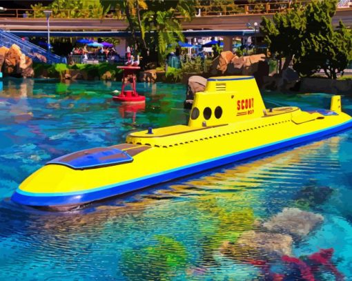 Disneyland Submarine Paint By Numbers