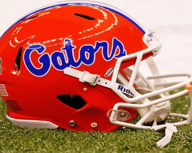 Florida Gators Football Helmet - Paint By Numbers - My Paint By Numbers