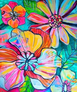Funky Flowers Art Paint By Numbers
