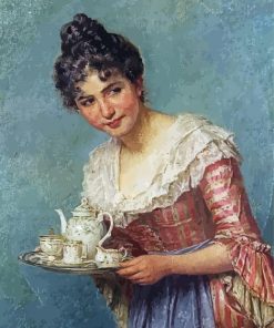Girl And Tea Paint By Numbers