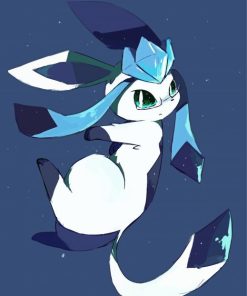 Glaceon Art Illustration Paint By Numbers
