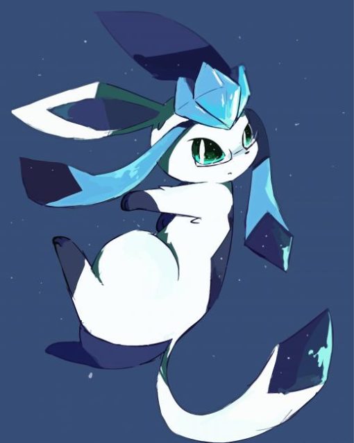 Glaceon Art Illustration Paint By Numbers