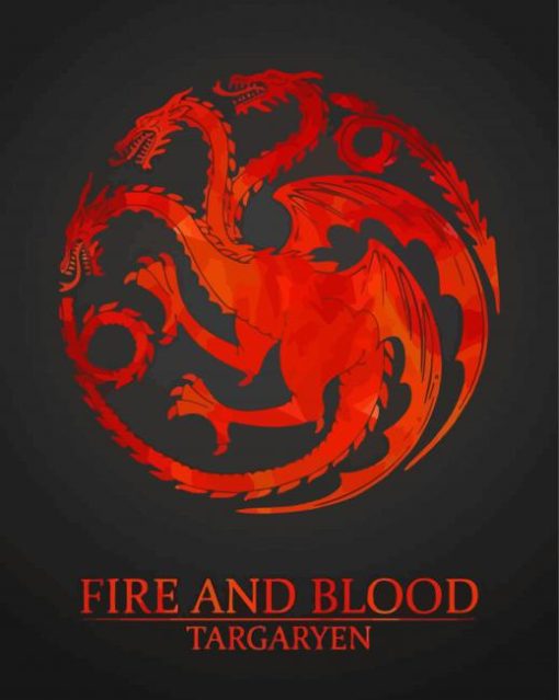 House Targaryen Fire And Blood Paint by Numbers