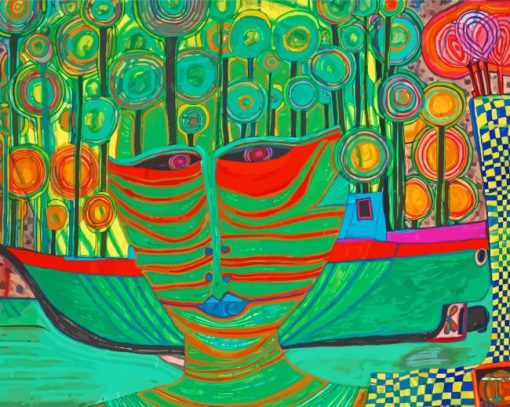 Hundertwasser Columbus Rainy Day In India Paint By Numbers