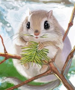 Japanese Dwarf Flying Squirrel Art Paint By Numbers