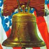 Liberty Bell And Usa Flag Paint By Numbers