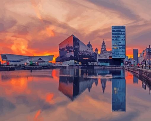 Liverpool City At Sunset Paint By Numbers
