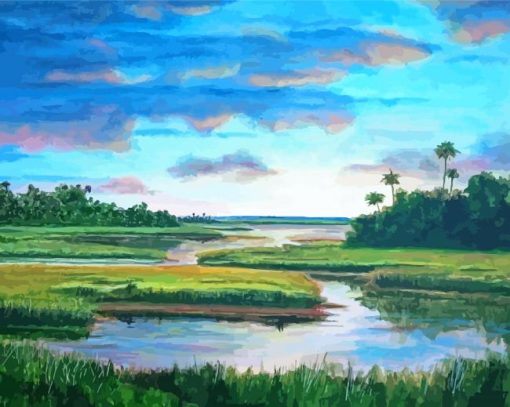 Marsh View Paint by Numbers
