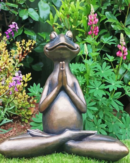 Meditating Yoga Frog Paint By Numbers