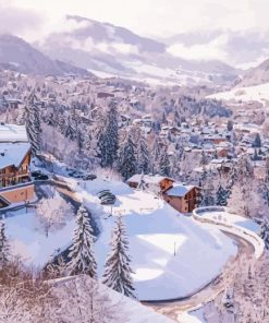 Megeve In Winter Paint By Numbers