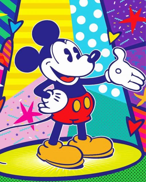 Mickey Mouse Pop Art Paint By Numbers