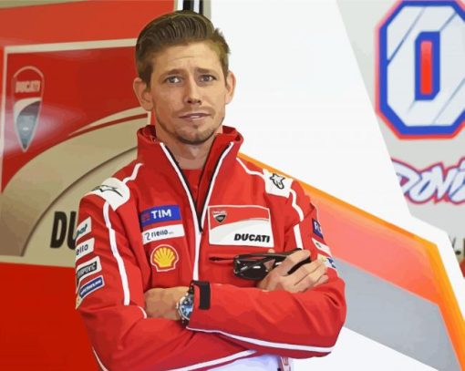 Motorcycle Racer Casey Stoner Paint By Numbers