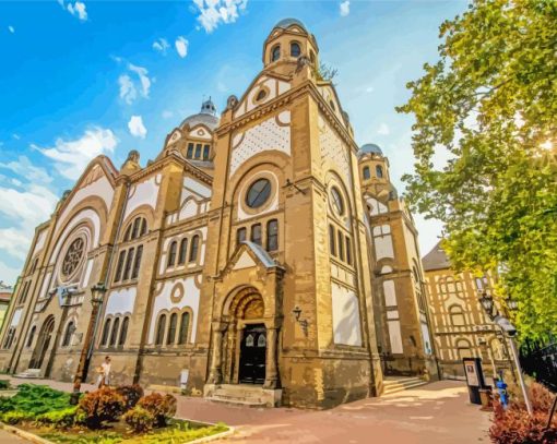 Novi Sad Synagogue Paint By Numbers