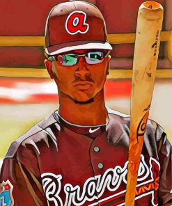 Ozzie Albies Illustartion Paint By Numbers
