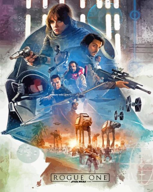 Rogue One Star Wars Poster Paint By Numbers