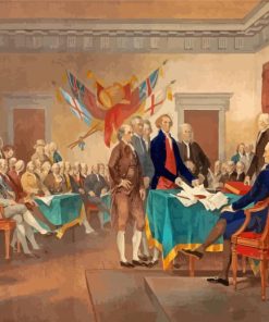 Signing Of The Declaration Of Independence Art Paint By Numbers