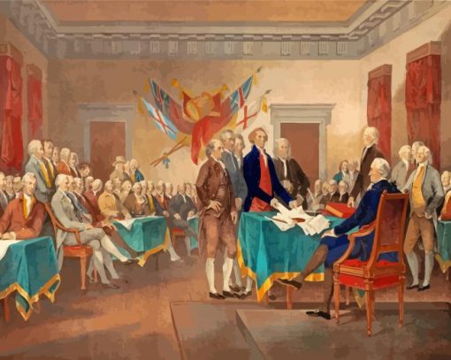 Signing Of The Declaration Of Independence Art Paint By Numbers