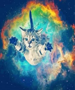 Space Cat Galaxy Paint by Numbers