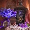 Still Life Blue Violet Flowers Paint By Numbers