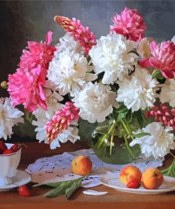 Still Life With Peonies Paint by Numbers