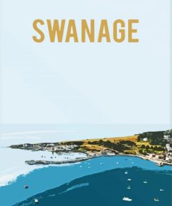 Swanage Dorset Poster Paint By Numbers