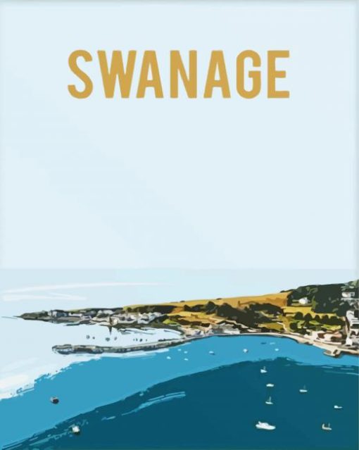 Swanage Dorset Poster Paint By Numbers