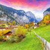 Switzerland Lauterbrunnen Village Paint By Numbers