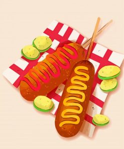 The Corn Dog Paint By Numbers