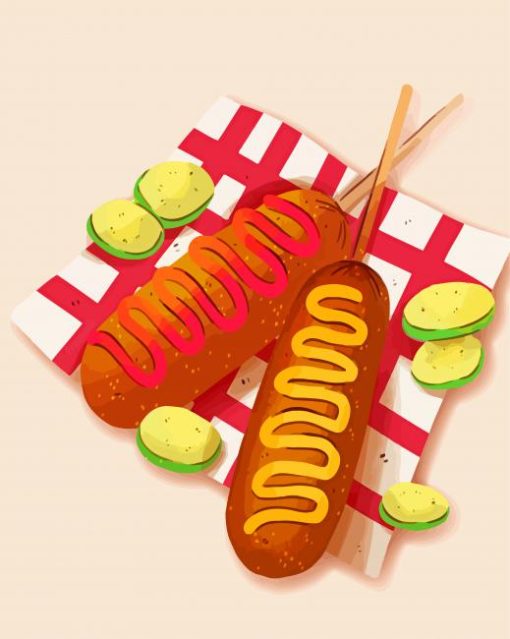 The Corn Dog Paint By Numbers