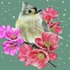 Titmouse And Flowers Paint By Numbers