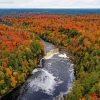 Upper Peninsula Waterfall Paint By Numbers