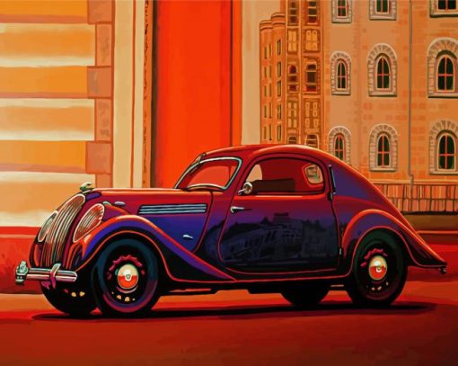 Vintage Skoda Car Paint By Numbers