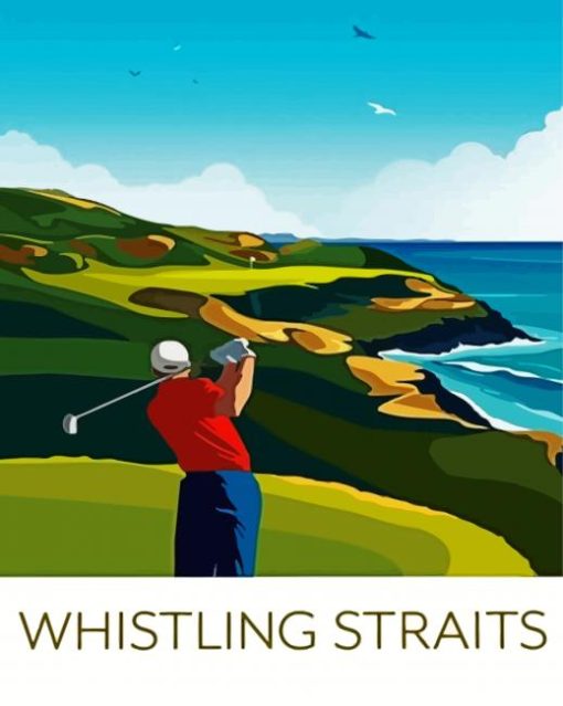 Whistling Straits Golf Poster Paint By Numbers