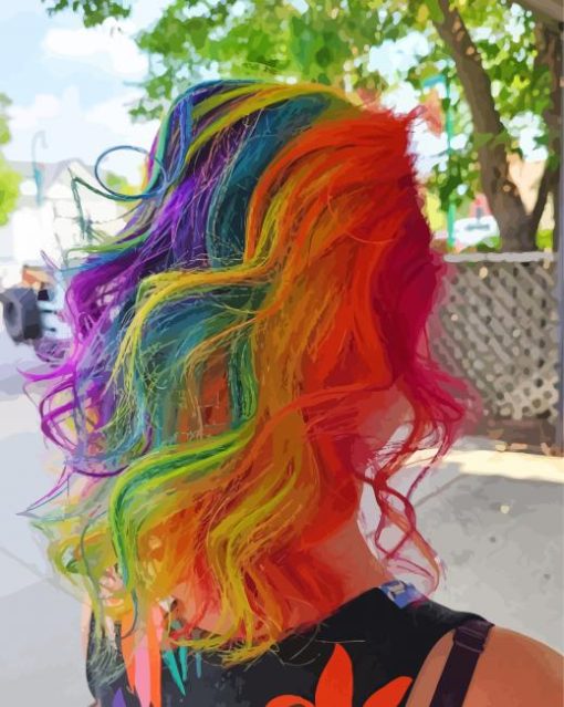 Women With Colorful Hair Paint By Numbers