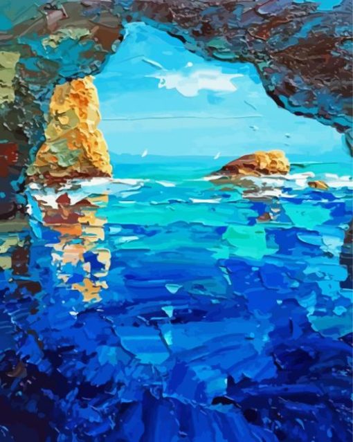 Abstarct Capri Island Art Paint By Numbers