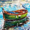 Abstract Green Boat Paint By Numbers