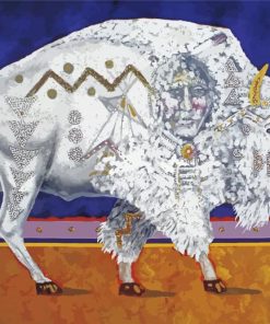 Abstract White Buffalo Paint By Numbers