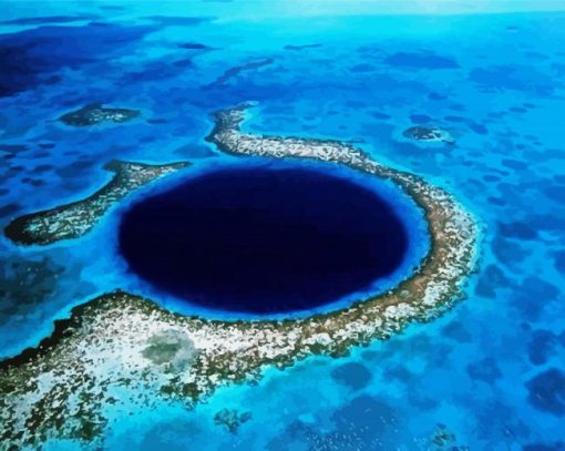 Aesthetic Blue Hole Paint By Numbers