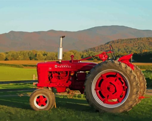 Aesthetic Farmall Tractor Paint By Numbers