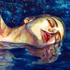 Aesthetic Girl Laying On Water Paint By Numbers
