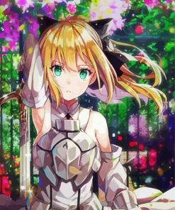Aesthetic Saber Lilly Illustration Paint By Numbers