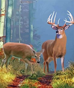 Aesthetic Whitetail Deer Paint By Numbers