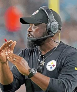 Aesthetic Football Coach Mike Tomlin Paint By Numbers