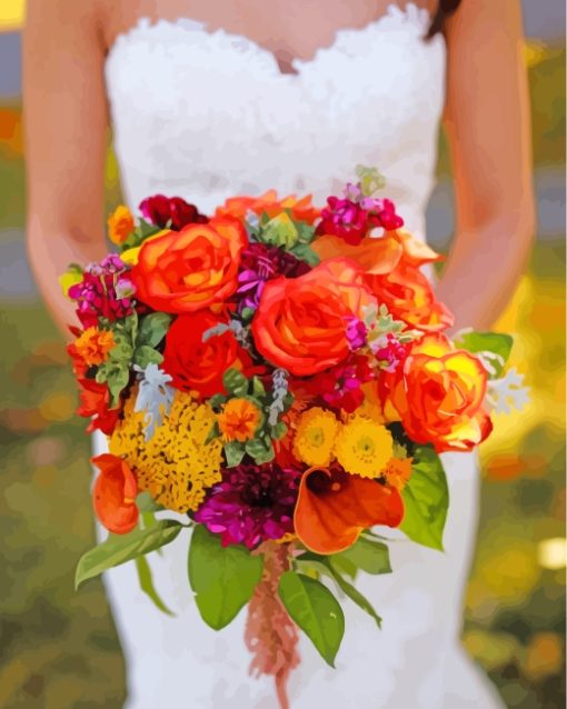 Beautiful Wedding Flowers Paint By Numbers