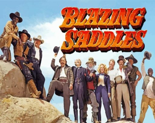 Blazing Saddles Western Movie Paint By Numbers