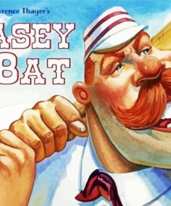 Casey At Bat Cartoon Poster Paint By Numbers