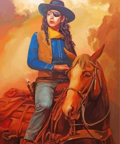 Cowboy Woman Scene Art Paint By Numbers