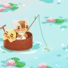 Cute Friends Fishing Paint By Numbers