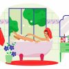 Girl In Tub Paint By Numbers